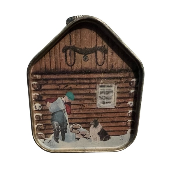 Vintage Maple Syrup Tin with Cabin Design - Picture 3 of 4